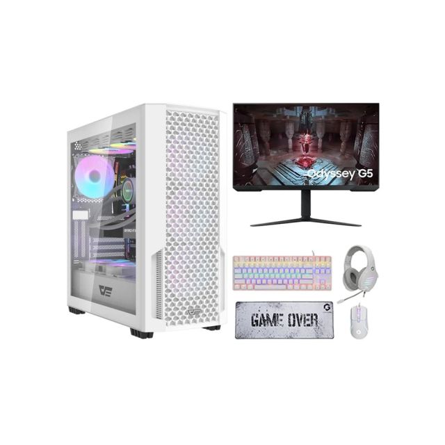  I5 Gaming Pc, I5-14400f, Rtx 4070 Super 12gb, Windows 11 Pro With Samsung Gaming Monitor And 4in1 Gaming Kit