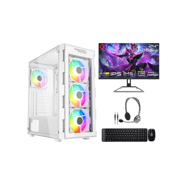 I5 Pc, I5-11400, Gtx 1050 Ti 4gb, Windows 11 Pro Pc For Students With Monitor And Logitech Bundle