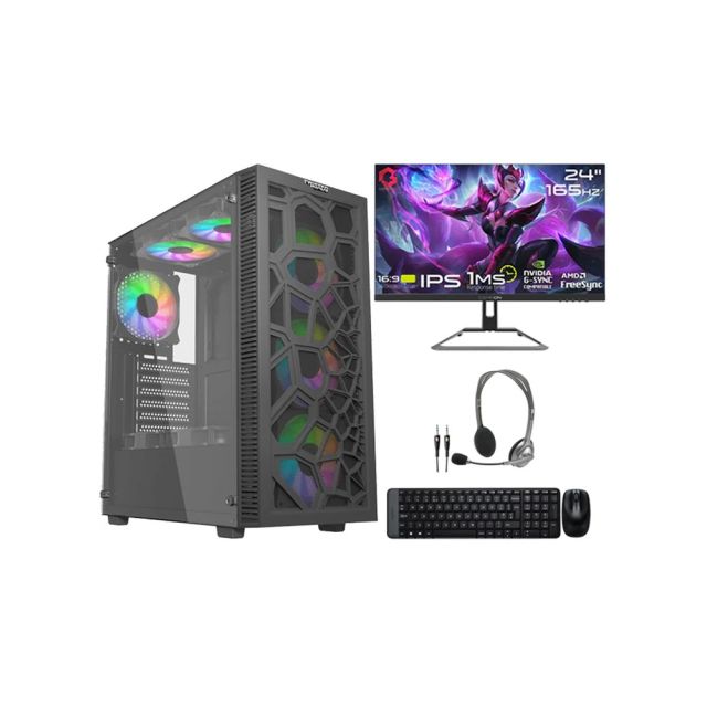 I5 Pc, I5-11400, Gt 710 2gb, Windows 11 Pro Pc For Students With Monitor And Logitech Bundle