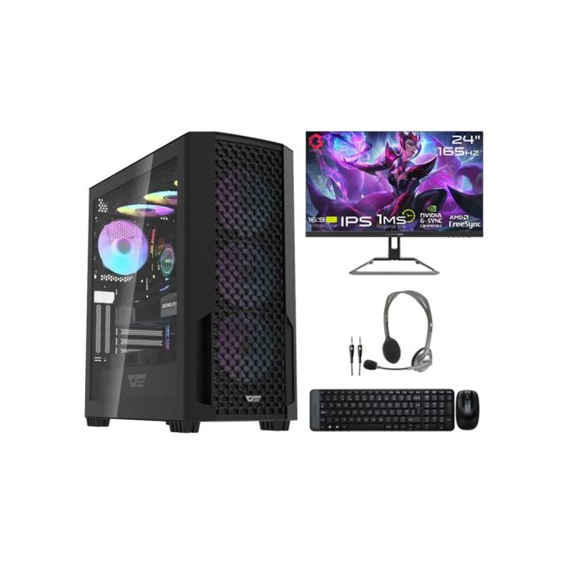 I5 Pc, I5-11400, Windows 11 Pro Pc For Students With Monitor And Logitech Bundle