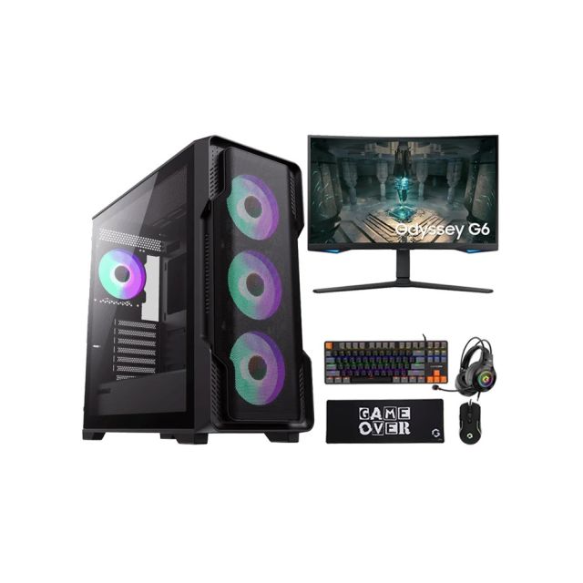 I7 Gaming Pc, I7-14700k, Rtx 4080 Super, Windows 11 Pro With Samsung Gaming Monitor And 4in1 Gaming Kit