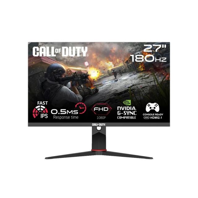 Gameon X Call Of Duty (Cod) Cod27fhd180ips 27" Fhd, 180hz, Mprt 0.5ms, Hdmi 2.1, Fast Ips, Hdr Ready Gaming Monitor With Adjustable Stand (Support Ps5) - Black