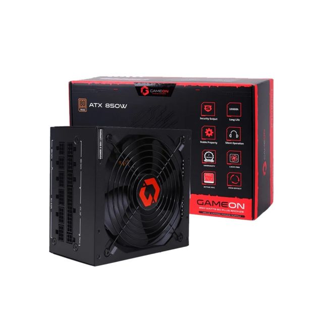 Gameon - Spy2 Atx 850 Watts 80 Plus Bronze Value Gaming Power Supply - Black