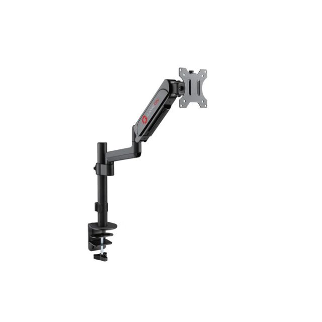 Gameon Go-3363 Pole-mounted Gas Spring Single Monitor Arm, Stand And Mount For Gaming And Office Use, 17" - 32", Each Arm Up To 9 Kg, Black-1