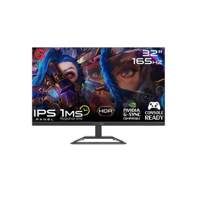 GAMEON GOP32QHD165 32" QHD, 165Hz, 1ms (2560x1440) 2K Flat IPS Gaming Monitor With G-Sync & FreeSync - Black (HDMI 2.1 Console Compatible)