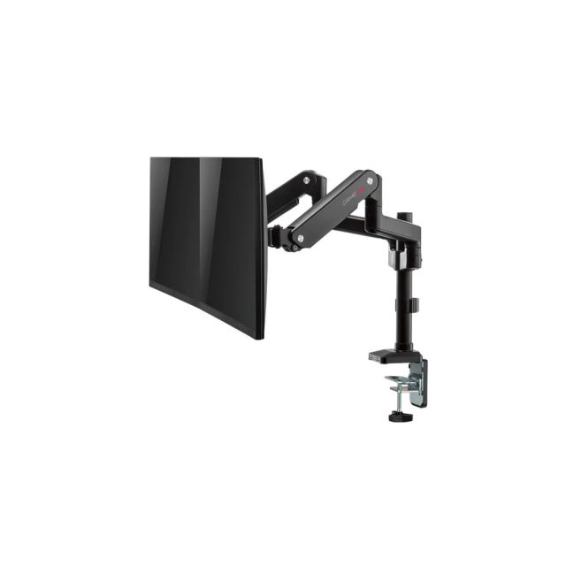 Gameon Go-2045 Pole-mounted Gas Spring Dual Monitor Arm, Stand And Mount For Gaming And Office Use, 17" - 32", Each Arm Up To 9 Kg, Black